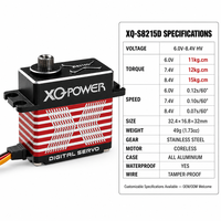 Servomoteur numérique étanche XQ-S8215D 15kg sans noyau haute vitesse, engrenage en acier inoxydable, aluminium, 8.4V, pour robot, vente en gros OEM