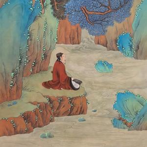 Arte <span class=keywords><strong>Oriental</strong></span>, Pinturas de Paisajes Chinos Pintadas a Mano en Verde y Azul, Pintura con Tinta, Arte <span class=keywords><strong>Chino</strong></span> Antiguo, Arte de Pared - Product Image 5