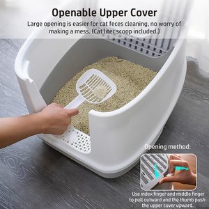 Caja <span class=keywords><strong>de</strong></span> <span class=keywords><strong>arena</strong></span> <span class=keywords><strong>para</strong></span> <span class=keywords><strong>gatos</strong></span> extra grande con valla alta, totalmente cerrada, antisalpicaduras, tipo cajón, inodoro gigante <span class=keywords><strong>para</strong></span> <span class=keywords><strong>gatos</strong></span>, desodorante <span class=keywords><strong>de</strong></span> <span class=keywords><strong>arena</strong></span>, hecha <span class=keywords><strong>de</strong></span> PP duradero - Product Image 6
