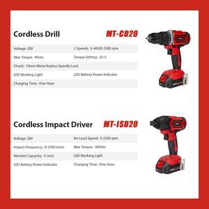 20V Combo kit điện tác động điều khiển khoan máy mài góc không dây đa-công cụ qua lại Saw Jig Saw ROTARY búa công cụ thiết lập - Product Image 5