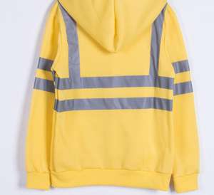 Superbe qualité hommes sweats à capuche de sécurité haute visibilité réfléchissant Pakistan fait en gros polaire fermeture éclair conception XS taille - Product Image 3