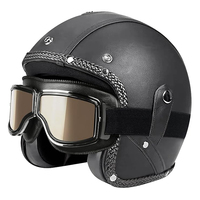 Masque de moto de haute qualité avec monture PC, anti-UV, style vintage, coupe-vent, pour motocross, avec mousse faciale souple