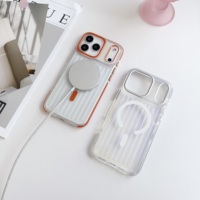 Pour iPhone 17 Série Transparent Glace Clair Téléphone Cas TPE Chute Protection Lumière Bleue Flash IMD Gradient Artisanat Forte Magnétique