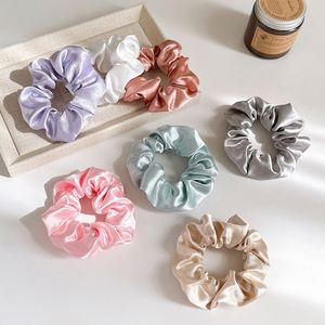 Hot Sale Retro Crystal Satin Large Intestine Ring Solid Color High Grade Tie Head Rope <b>Hair</b> Accessories - Product Image 4