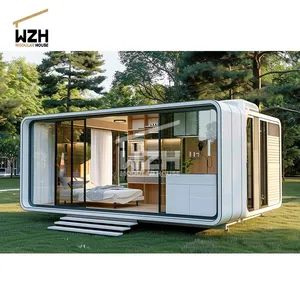 Prefab greenhouses 20ft apple house modular prefab container office portable apple home apple cabin container