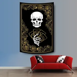 Tarjetas de tarot místicas y esotéricas, cartel impreso digital, negro y dorado - Product Image 2