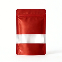 Lot de 100 sacs anti-odeur refermables avec fenêtre mate, pochettes en aluminium autoportantes scellables pour l'emballage