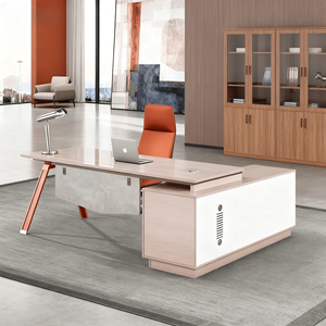 Ánh Sáng Sang Trọng Hiện Đại Bền Văn Phòng Điều Hành Bàn Với 3-Ngăn Kéo Lưu Trữ Bằng Gỗ Bàn Máy Tính Cho Văn Phòng Xây Dựng Tầng Núi - Product Image 5