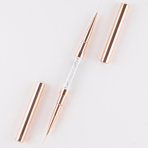 Pinceau liner 3D pour nail art, manche métallique or rose, poils en nylon, pinceau fin pour détails 5/7/9mm pour la décoration en salon - Product Image 5