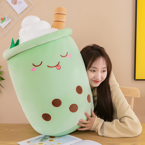 27.5 ''Happy & Angry Soft Stuffed Kawaii Milk Tea Cup Plushie pour filles Emotional Big Boba Plush Toy - Product Image 5