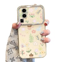 Coque de protection magnétique en TPU avec support et chaîne, finition électroplaquée 6D, pour iPhone 17/16/15/14/13/12
