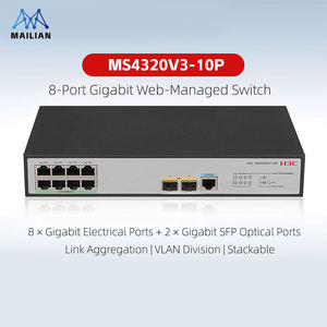 Conmutadores de Seguridad Gigabit Completos de la Serie H3C MS4320V3 |   Enlace ascendente de 10G |   Dedicado a la Vigilancia |   Conmutador de Red de Virtualización IRF2 - Product Image 2