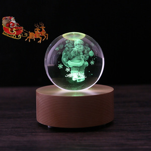 Rắn Gỗ LED Ánh Sáng Cơ Sở 3D Sáng Tạo Pha Lê Âm Nhạc Hộp Không Dây Bluetooth Loa Thủ Công Mỹ Nghệ Nhà Máy Trực Tiếp Bán Cross-Biên Giới - Product Image 4