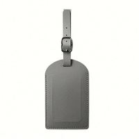 Étiquette de bagage personnalisée en cuir PU souple, réglable, multicolore, de luxe, résistante à l'eau, écologique, pour valise