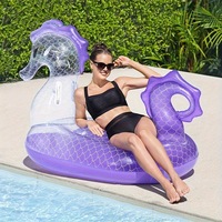 Bouée gonflable à chevaucher, Hippocampe, Requin, Crocodile, Flamant rose, Pistolet à eau, Nasauteuse, Radeau flottant pour adultes et enfants