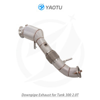 YT untuk kinerja knalpot downpipe dari sistem knalpot Header otomotif baja tahan karat untuk tangki 300 2.0T