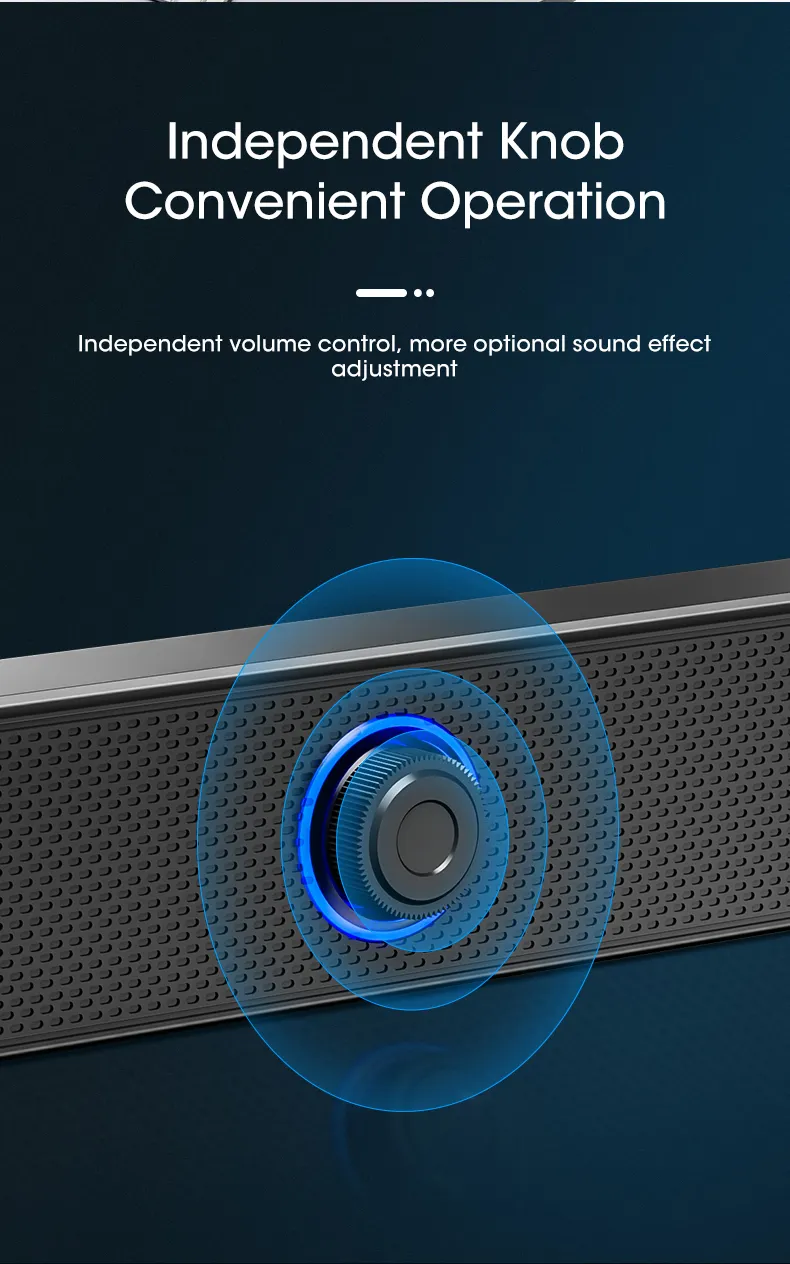 PC Soundbalke kabelgebundener Bluetooth Lautsprecher USB-betriebene Soundbalke für Fernseher PC Laptop Gaming Heimkino Surround Audio System