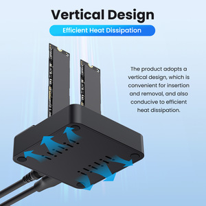 HPE <b>NVMe</b> Dual Disk Enclosure <b>M</b>.<b>2</b> Docking Station 20Gbps Type C Clone Support For External <b>SSD</b> Storage - Product Image 4