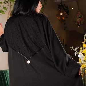 Abaya de caftán bordado de nida negra de la mejor calidad, abaya de Dubái - Product Image 2