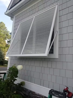 Volets extérieurs manuels TOMA, stores de type Bahama, auvents pour fenêtres, ombrage extérieur, volets décoratifs en aluminium, volets extérieurs de type Bahama