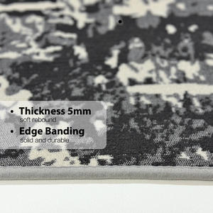 Alfombra de Entrada Nórdica Abstracta de 5 mm de Grosor, con Borde Suave y Antideslizante, de Fibra de Poliéster para Uso Doméstico, Forma Cuadrada - Product Image 1