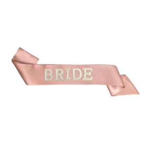 Bridal Veil Set for Bride to Be Pearl Letter with Diamond Ribbon Wedding <strong>Party</strong> Accessory <strong>Bachelorette</strong> Set - Product Image 6