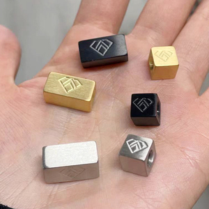 Custom Logo <b>Name</b> <b>Beads</b> Stainless Steel Gold <b>Beads</b> for Jewelry Making 8mm Cube Spacer <b>Beads</b> Diy <b>Bracelet</b> Making - Product Image 2