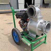 Pompa sentrifugal 6 inci 195F mesin Diesel berpendingin udara mulai elektrik untuk irigasi Air pertanian Motor DC 100m/jam
