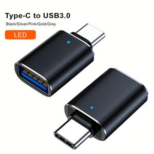 Aluminum <b>USB</b> <b>C</b> to a Converter With Led Light for <b>Type</b> <b>C</b> Device <b>USB</b> <b>C</b> to <b>USB</b> 3.0 OTG Adapter - Product Image 1