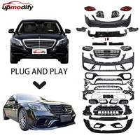 Kit carrosserie en matériau PP ABS de nouvelle conception pour Benz Classe S W222 S320 S350 S400 S500 S600 L 4MATIC, mise à niveau vers 2018 2019 2020 S63 B700