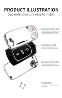 Housse de clé de voiture de luxe en alliage de zinc et silicone, anti-chute, anti-brouillage, pour Hyundai