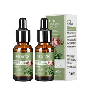 Aceite esencial de Rosa puro de calidad superior para la piel Aceite aromático natural Aceite esencial de rosa de masaje orgánico puro