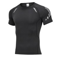 T-shirt de compression pour homme sur mesure, coupe ajustée, pour la salle de sport, couche de base sportive, haut respirant et frais, t-shirts de compression sans couture