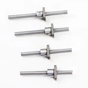 Çap 1mm 2mm 4mm 8mm flanş topu somun 0801 0802 0802.5 minyatür ballscrew mikro haddelenmiş/zemin vidalı