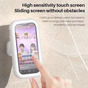 Support mural réglable pour téléphone de <span class=keywords><strong>douche</strong></span> à écran tactile, étui de téléphone étanche anti-buée pour salle de bain – Offre Spéciale - Product Image 6