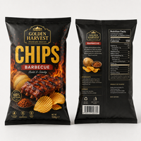 Bolsas de Embalaje Personalizadas con Impresión Brillante o Mate, con Cierre Trasero, para Aperitivos, Papas Fritas y Otros Snacks