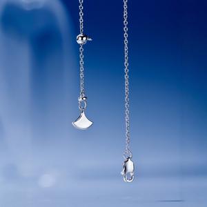 Ilmek <span class=keywords><strong>Illusion</strong></span> kelebek su damlası çinko alaşım platin kaplama kolye kolye - Product Image 5