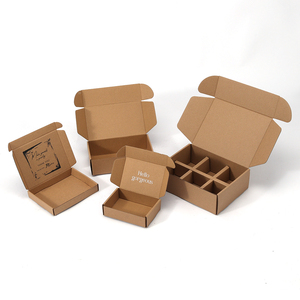 OEM biểu tượng tùy chỉnh gấp sóng Quà Tặng Bưu Chính gửi thư hộp Kraft thương mại điện tử bao bì vận chuyển hộp bưu phẩm - Product Image 3