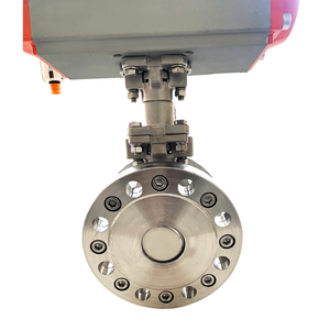 Langlebiger, hart versiegelter, schräger Kugel hahn, pneumatischer Antrieb für Gas mit hohem SS316-Material ANSI Standard OEM - Product Image 3