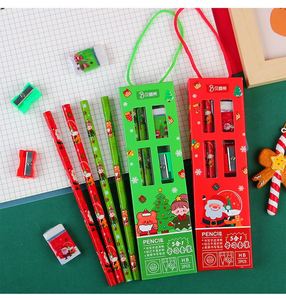 Juego de Regalo de Navidad Personalizado 2026, Regla de 6 Piezas, Sacapuntas de Goma, Juego de Papelería de Cinco Piezas para Niños - Product Image 4
