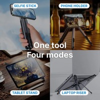 Support magnétique pour téléphone en alliage d'aluminium de haute qualité, support pliable multifonction pour ordinateur portable, tablette, PC, support pliable universel
