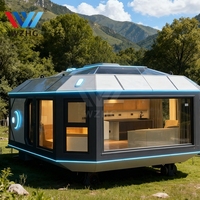 Capsule spatiale de villégiature, petite maison préfabriquée, maison modulaire moderne et futuriste, maison capsule préfabriquée