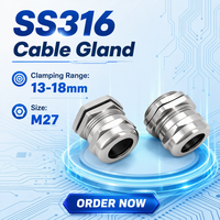 Passe-câble électrique IP68 en acier inoxydable SS316 M27 fourni par le fabricant