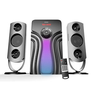 Haut-parleurs d'ordinateur 2.1 canaux avec caisson de basses, haut-parleur de jeu RGB pour PC de bureau, ordinateur portable avec Bluetooth, USB, AUX - Product Image 4