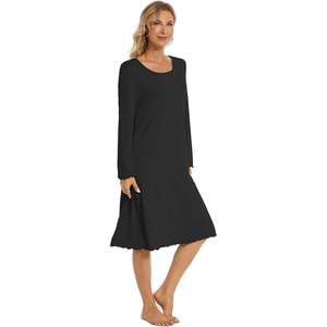 ชุดนอนผู้หญิงแขนยาวผ้าใยไผ่ วิสโคส เนื้อนุ่ม เย็นสบาย น้ำหนักเบา ไซส์ S ถึง XXL - Product Image 2