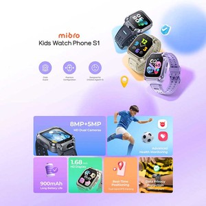นาฬิกาติดตามเด็ก Mibro Kids S1 สีม่วง สายซิลิโคน หน้าจอสัมผัส พร้อมกล้องหน้า และผู้ช่วยเสียง AI สำหรับเด็ก - Product Image 3
