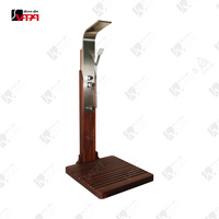 Vapasauna - Colonne de douche extérieure en bois carbonisé en épicéa, eau froide et chaude, pour cour, sauna, complexe hôtelier, villa, hôtel - Offre Spéciale