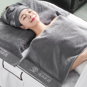 Custom Logo Print Woven Solid Color Beauty Hair Wrap 100% Cotton Salon Spa <b>Towel</b> High Absorbency Durable 32S Yarn Waterproof - Product Image 1