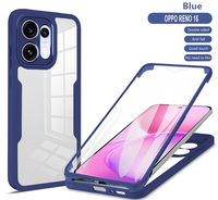 Étui de téléphone à couverture intégrale à 360 degrés pour OPPO Reno 16 5G/Reno 16 Pro, protecteur d'écran avant transparent en TPU + acrylique + PET