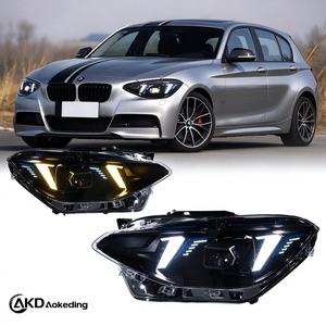 AKD Auto Car Accessories for BMW 1 Series F20 Headlight 2012-2014 Front Headlamps Plug and Play Daytimg <b>Running</b> <b>Light</b> - Product Image 1